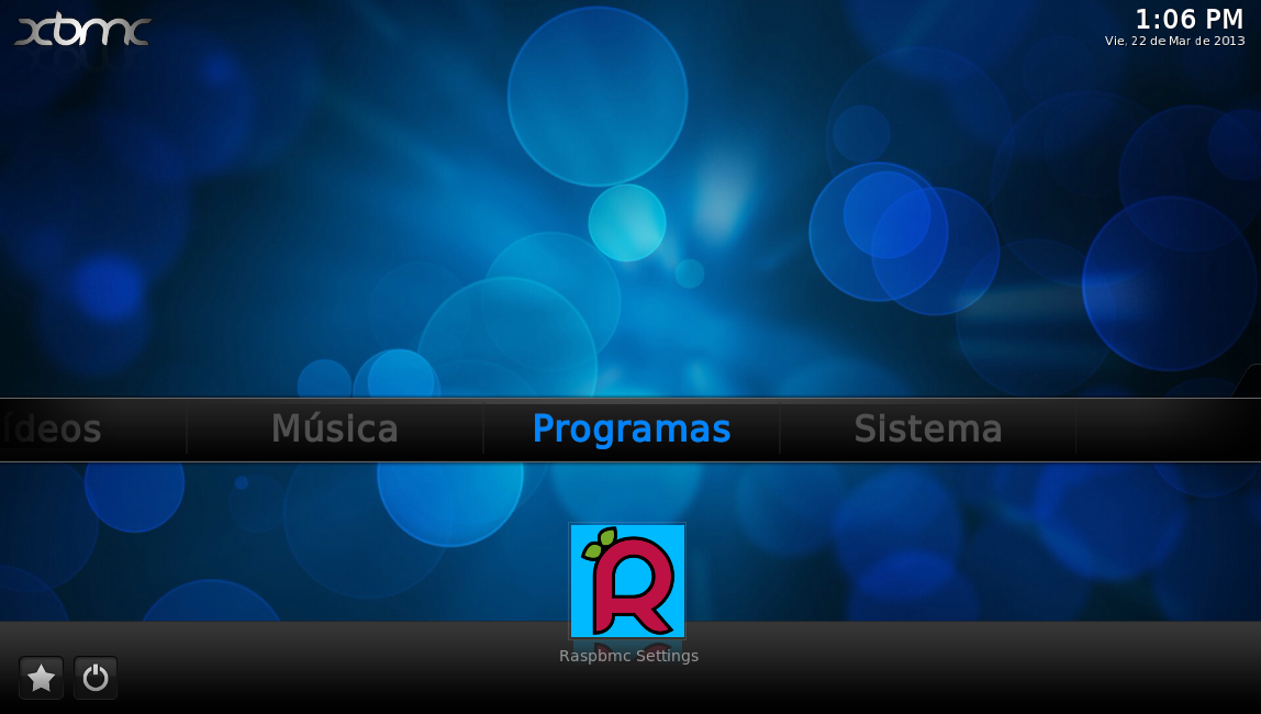 Inicio Raspbmc