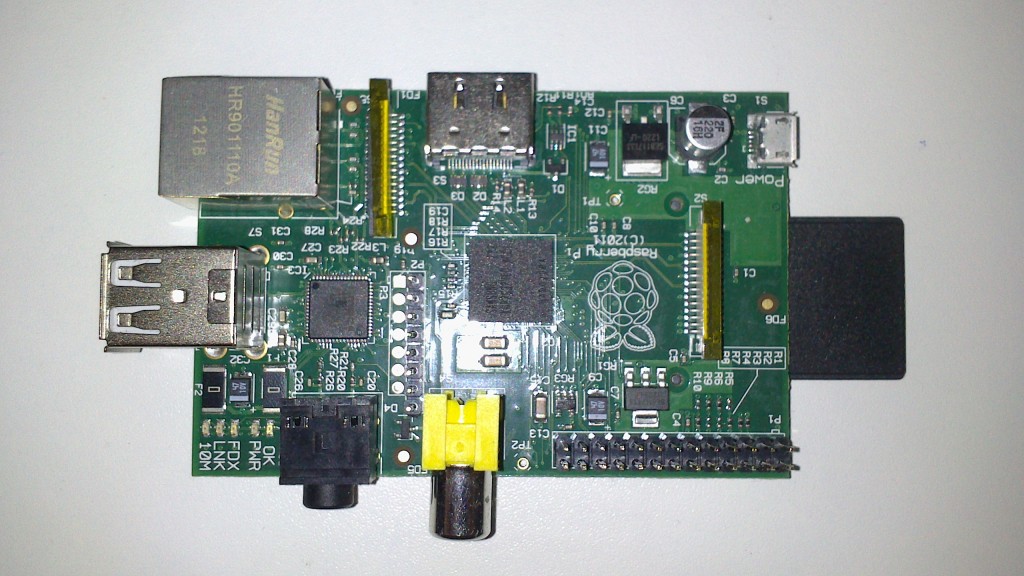 Raspberry Pi: vista frontal
