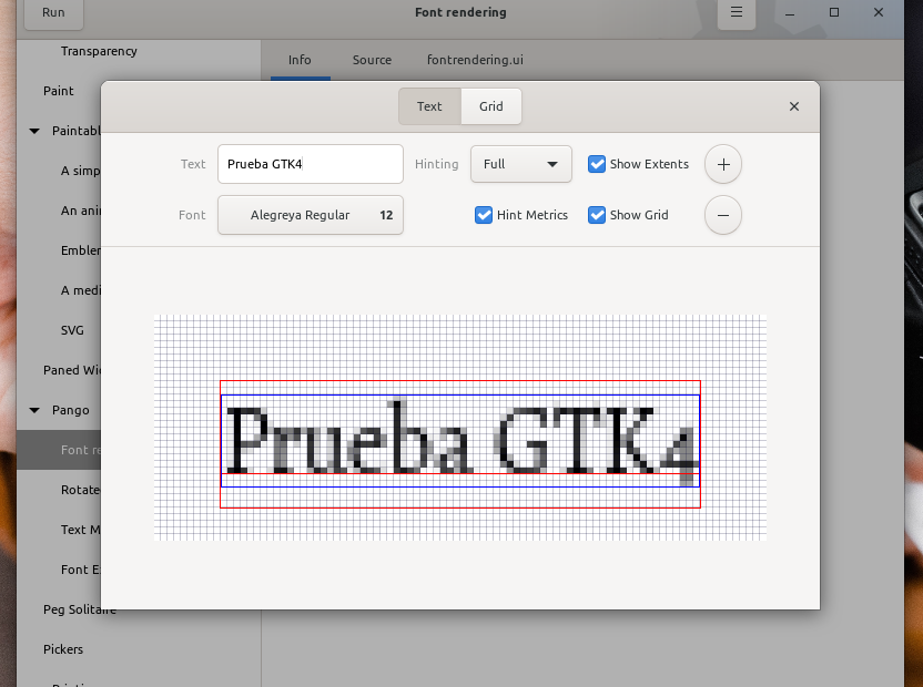 Cuadro de prueba GTK-4